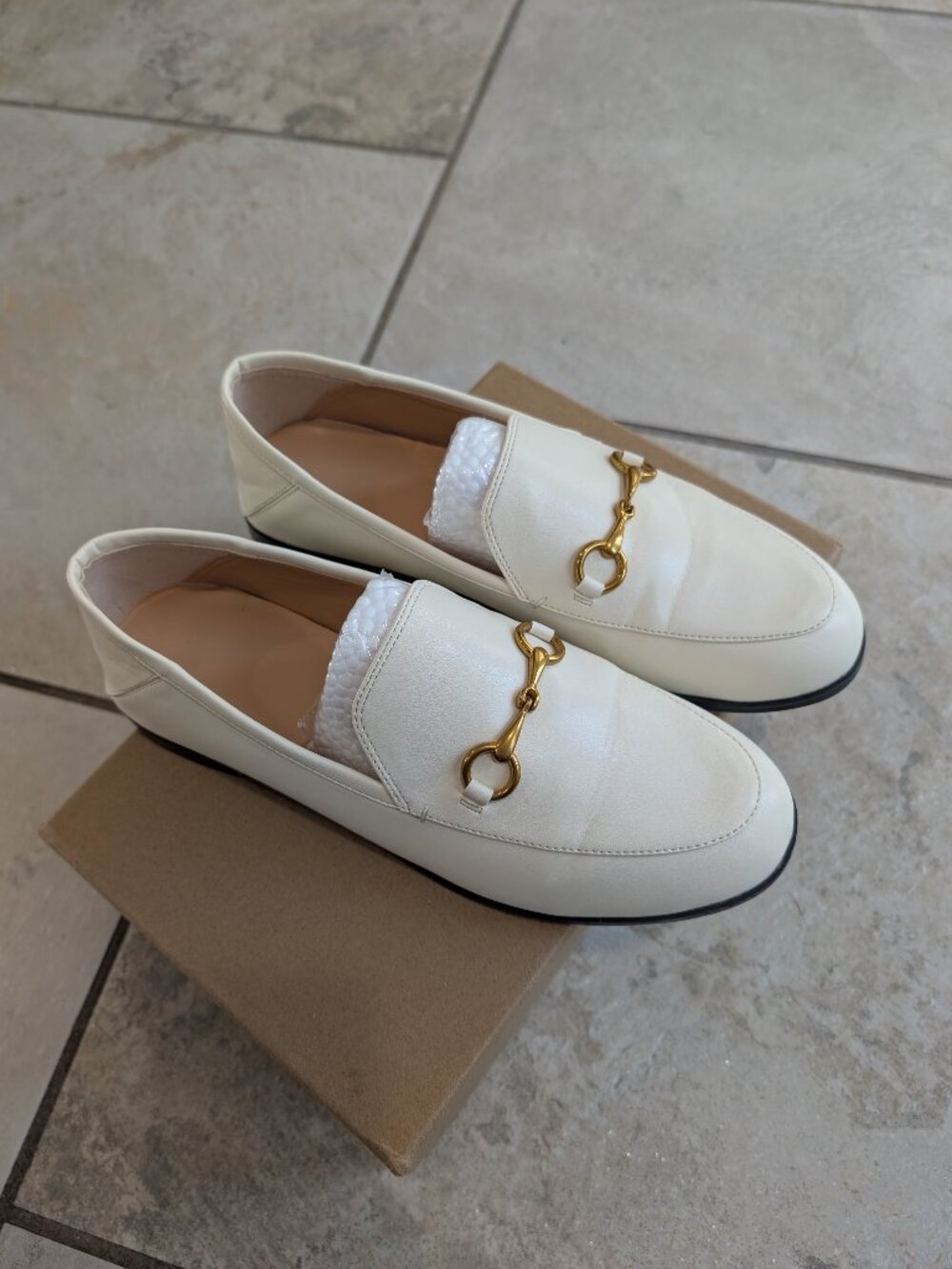 Vertundy Loafers for Women Cream Color
